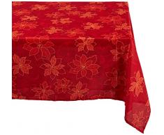 Benson Mills Tischdecke, Bedruckt, Weihnachtsstern, 132,1 cm x 177,8 cm 60x120 rot