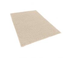 Teppich helles Beige 80 x 150 cm Hochflor EDIRNE