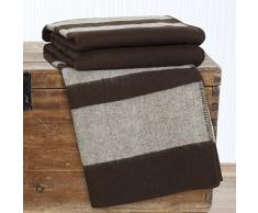 Bedford Home Decke aus 100 % Wolle, australisch King braun