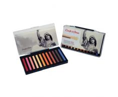 Conté a Paris 50129, 12 farbige Carré Kreiden, Pastellkreiden in Vierkantform für Portait