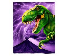 Dawhud Direct Fleecedecke für Queen-Size-Bett, superweich, ca. 190,5 x 228,6 cm 75 x 90 T-rex