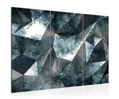 Bilder 3D Effekt Wandbild 120 x 80 cm Vlies - Leinwand Bild XXL Format Wandbilder Wohnzimmer Wohnung Deko Kunstdrucke Blau 3 Teilig - MADE IN GERMANY - Fertig zum AufhÃ¤ngen 506531b