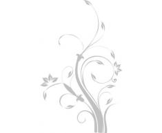 INDIGOS WG20310-90 Wandtattoo w310 Blume Ast Äste Baum Pflanze Wandaufkleber 96 x 59 cm, silber