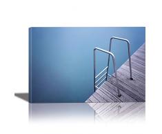 Eurographics Kunstdruck auf Leinwand, Motiv Treppen, 61 x 91,4 cm, Orange/Saphir/Gelb