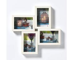 walther design SN415W Rustic Galerierahmen, 4X 10x15 cm, weiß