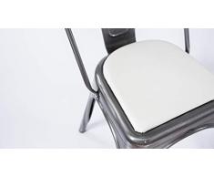 Cush Abgerundete Rückenlehne Stuhl/Hocker Sitzkissen für Tolix und Andere Metall Stühle Weiß