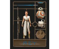 Komar Wandbild Star Wars Toy Rey | Kinderzimmer, Jugendzimmer, Dekoration, Kunstdruck | ohne Rahmen | WB182-40x50 | Größe: 40 x 50 cm (Breite x Höhe)