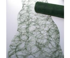 Deko AS GmbH Sizoweb Tischband Wellenschnitt dunkelgrün ca. 25 cm Rolle 25 Meter 64W 008-R