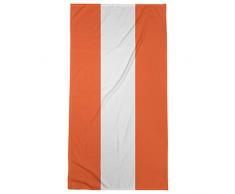 ArtVerse NFS Denver Football Stripes Strandtuch, Poly/Baumwolle, 36 x 72, Orange und Weiß