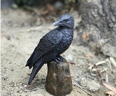 Pacific Giftware Dark Raven Crow auf Baumstumpf Collectible Figur lebensechte Farben 15,2 cm Halloween Haunted House Evil Decor