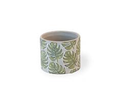 Boston International Cement Pflanzgefäß, Palmenblatt, Medium