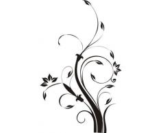 INDIGOS WG30310-70 Wandtattoo w310 Blume Ast Äste Baum Pflanze Wandaufkleber 120 x 74 cm, schwarz