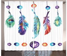 Maritimes Dekor Vorhänge von ambesonne, marine Elements Rettungsring Anker Kompass Sea Waves Kinderzimmer Thema, Wohnzimmer Schlafzimmer Fenster Drapes 2 Panel Set, blau rot, Textil, Multi 12, 108W x 90L