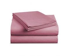 Luxe-Bettwäsche-Set – gebürstete Mikrofaser 2000 Bettwäsche – knitterfrei, verblasst nicht, schmutzabweisend, hypoallergen, 4-teilig – einzigartig für die Familie. Modern Twin rot