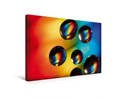 Premium Textil-Leinwand 45 x 30 cm Quer-Format Farbrausch mit Öl und Wasser 08 | Wandbild, HD-Bild auf Keilrahmen, Fertigbild auf hochwertigem Vlies, Leinwanddruck von Veronika Rix