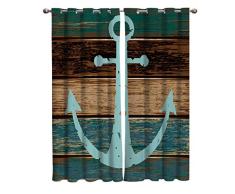 EZON-CH Verdunkelungsvorhänge für Kinderzimmer, geometrisches Muster, marokkanisches Spalier Gitter Grau und Weiß, Thermo-Isolierter Ösenvorhang für Wohnzimmer, 2 Paneele 80 x 63 Inch Anchor21ezn6119