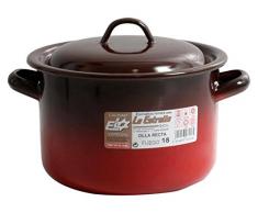FEU Esmaltaciones La Droite Estrella Kochtopf mit Deckel 18 cm 2,85 l