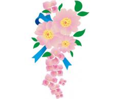 Indigos 4051719802696 Wandtattoo ME041 stylische Blumen Tulpen BlÃ¤tter Tribal Pflanze Ranke 96 x 56 cm