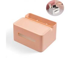 Lotsa Style Kosmetiktücherbox aus Kunststoff mit Boden und 3 Fächern für TV-Fernbedienung, Aufbewahrung von Schreibwaren Large Rose