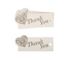 Neviti Vintage Romance Geschenkanhänger Thank You, Crème