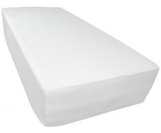 Briljant Home Jersey Spannbetttuch Stretch Boxspring, Baumwolle, weiß, 160 x 220 x 30 cm
