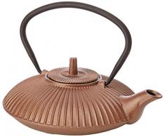 Ein domo pv-gif-6418 Point-Virgule Teekanne mit Filter Kupfer 800 ml, Gusseisen, schwarz