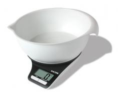 SALTER digitale Küchenwaage mit Schüssel, elektronische Lebensmittelwaage, 1,25L Rührschüssel, Zuwiegefunktion, Aquatronic Funktion