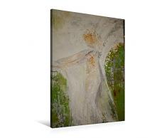 Premium Textil-Leinwand 60 cm x 90 cm hoch, Ein Motiv aus dem Kalender Farbenfrohe Engel | Wandbild, Bild auf Keilrahmen, Fertigbild auf echter Leinwand, Leinwanddruck: Schutzengel (CALVENDO Kunst);CALVENDO Kunst