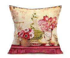 Smilyard Herbst Ginkgo Leaf Kissenbezug Kissenbezug Kissenbezug Baumwolle Leinen Rot Fall Blatt Pflanzen Dekorative Kissenbezug quadratisch Sofa Decor 45,7 x 45,7 cm Kissenbezug 18 X 18 Al 09