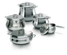 Barazzoni Tummy Zehnteiliges Topfset aus Edelstahl 18/10, Stahl, 10pz