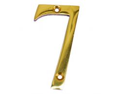 Home System DY22007M Hausnummer 7, Messing, glänzend, Höhe 8 cm
