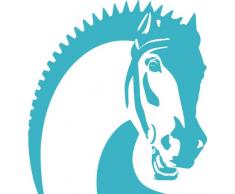 INDIGOS 4051095054313 Wandtattoo w613 Pferd Wandaufkleber in 3 Größen, 120 x 66 cm, türkis