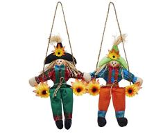 Unbekannt Sunny Toys 24553 Strohmännchen auf Holzschaukel Circa 36 cm 2 Fach Sortiert