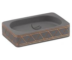 Gedy Calipso Seifenschale, grau, 11,8x7,5x2,6