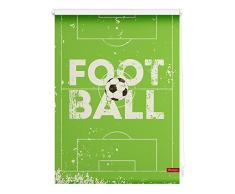Lichtblick Verdunklungsrollo Klemmfix, 45 x 150 cm mit Motiv Football - Hellgrün Montage ohne Bohren, blickdichter Sicht-und Sonnenschutz, Motivrollo mit Verdunklungsfunktion