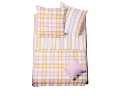 Fleuresse g-352394-0004-0308 corfu Seersucker- Bettwäsche mit Reißverschluss 155 x 220 + 80 x 80 cm rosa