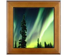 3dRose FT 87577 _ 1 USA, Fairbanks, Aurora Borealis, Northern Lights – US02 ksc0031 – Kevin Schaefer – von Fliesen, 8 von 20,3 cm