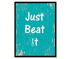 SpotColorArt Handarbeit Leinwandbild, Aqua, 55,9 x 73,7 cm