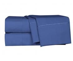 LUSH HOME Bettlaken und Kissenbezüge, 6 Stück, superweich, passend für extra Dicke Matratzen mit tiefer Tasche, Knitter- und lichtbeständig, 6-teiliges Set California King dunkelblau