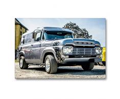 Premium Textil-Leinwand 90 x 60 cm Quer-Format FORD PICK-UPS F 1 - F 100 | Wandbild, HD-Bild auf Keilrahmen, Fertigbild auf hochwertigem Vlies, Leinwanddruck von © Michael Jaster Fotografie Düsseldorf