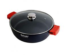 We Cook 10100 Kochtopf, niedrig, aus Aluminiumguss, 24 cm