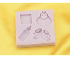 Teigschaber 13124Â flexique World of Baby Pink Silikon Backform, 11Â x 14Â x 2Â cm