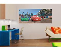 AG Design FTDh 0639 Cars Disney Rennen, Papier Fototapete Kinderzimmer - 202x90 cm - 1 Teil, Papier, multicolor, 0,1 x 202 x 90 cm