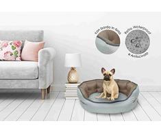 Sogni e capricci Hundebett Enjoy, Hell Grau/Turteltaube, 59X53X18CM, Polyester