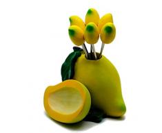 ChangThai Design Obstgabel Mango Handwerk Puppenhaus Miniatur Handarbeit