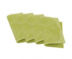 Venilia Tischset Platzset Tischwäsche Platzdeckchen für Esszimmer gewebt Feder Khaki 4er Set Vinyl, lebensmittelecht, 45 x 30 cm, 4 Stück, 59100