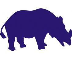 INDIGOS 4250380595153 Wandtattoo w055 Nashorn Afrika 120 x 71 cm, blau
