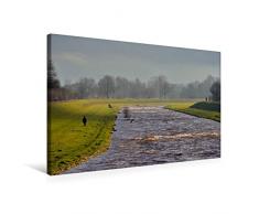 Premium Textil-Leinwand 75 x 50 cm Quer-Format Die Elz bei Wasser | Wandbild, HD-Bild auf Keilrahmen, Fertigbild auf hochwertigem Vlies, Leinwanddruck von Ingo Laue