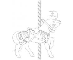 INDIGOS 4051095060000 Wandtattoo w627 Pferd 120 x 66 cm Wandaufkleber in 3 Größen, weiß