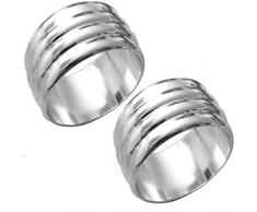Serviettenring 2 Stück Bonn rund 4 cm Silber Plated versilbert für Papier- und Stoffservietten